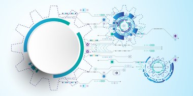 Vektör arka plan yenilik, teknoloji ve teknoloji kavramları gösterir. İşletmeler için uygulanabilir.