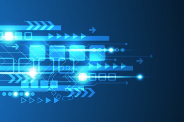 Vektör arka plan yenilik, teknoloji ve teknoloji kavramları gösterir. İşletmeler için uygulanabilir.