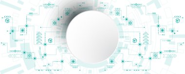 Vektör arka plan yenilik, teknoloji ve teknoloji kavramları gösterir. İşletmeler için uygulanabilir.