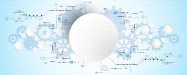 Vektör arka plan yenilik, teknoloji ve teknoloji kavramları gösterir. İşletmeler için uygulanabilir.