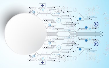 Vektör arka plan yenilik, teknoloji ve teknoloji kavramları gösterir. İşletmeler için uygulanabilir.