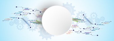 Vektör arka plan yenilik, teknoloji ve teknoloji kavramları gösterir. İşletmeler için uygulanabilir.