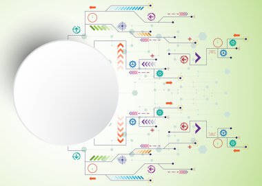 Vektör arka plan yenilik, teknoloji ve teknoloji kavramları gösterir. İşletmeler için uygulanabilir.