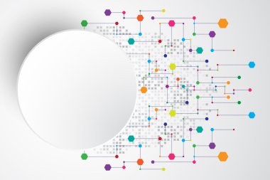 Vektör arka plan yenilik, teknoloji ve teknoloji kavramları gösterir. İşletmeler için uygulanabilir.