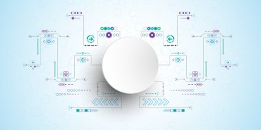 Vektör arka plan yenilik, teknoloji ve teknoloji kavramları gösterir. İşletmeler için uygulanabilir.