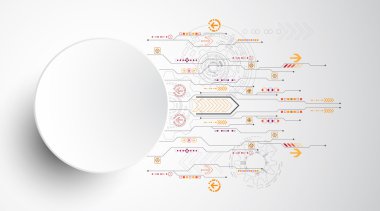 Vektör arka plan yenilik, teknoloji ve teknoloji kavramları gösterir. İşletmeler için uygulanabilir.