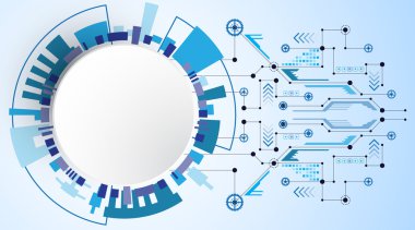 Vektör soyut arka planı teknoloji ve teknoloji kavramlarının yeniliklerini gösterir.