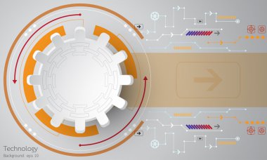 Vektör soyut arka planı teknoloji ve teknoloji kavramlarının yeniliklerini gösterir.