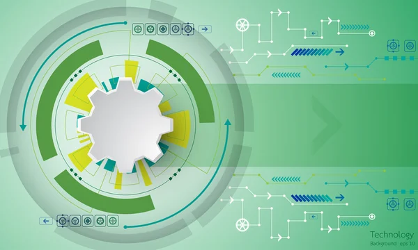 Sfondo astratto vettoriale mostra l'innovazione dei concetti di tecnologia e tecnologia. — Vettoriale Stock