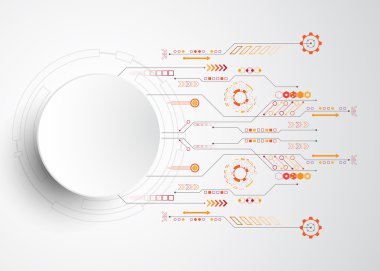 Vektör soyut arka planı teknoloji ve teknoloji kavramlarının yeniliklerini gösterir.