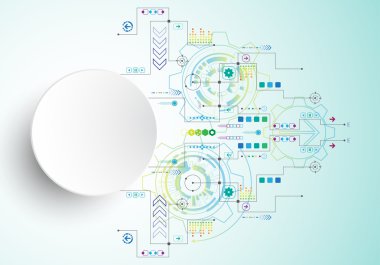 Vektör soyut arka planı teknoloji ve teknoloji kavramlarının yeniliklerini gösterir.