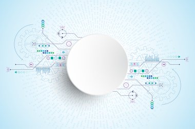 Vektör soyut arka planı teknoloji ve teknoloji kavramlarının yeniliklerini gösterir.