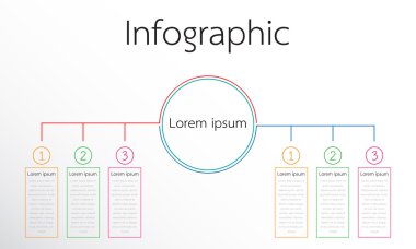 Çeşitli işlem adımları ayrıntılı raporlar için vektör Infographic Şablonlar.