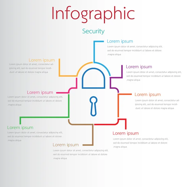 Modèles d'infographie vectorielle pour les rapports détaillés des différentes étapes du processus . — Image vectorielle