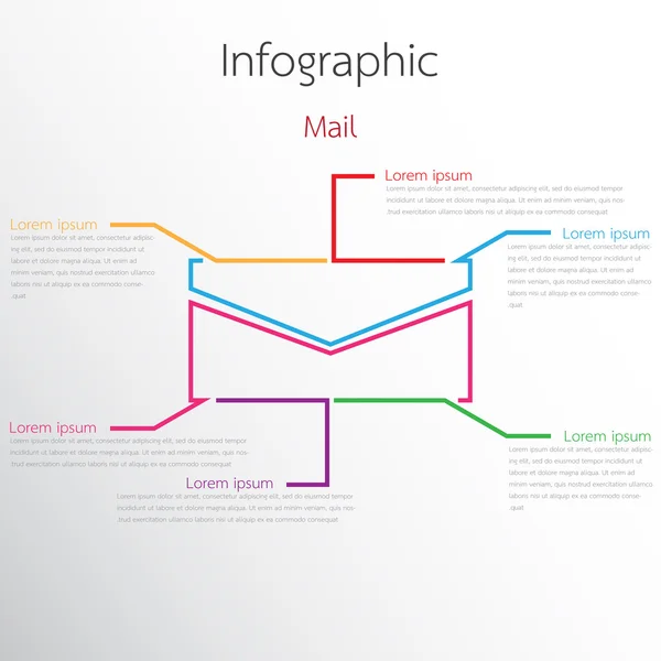 Vector infographic mallar för detaljerade rapporter från de olika processtegen. — Stock vektor