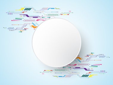 Vektör soyut arka planı teknoloji ve teknoloji kavramlarının yeniliklerini gösterir.