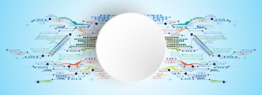 Vektör soyut arka planı teknoloji ve teknoloji kavramlarının yeniliklerini gösterir.