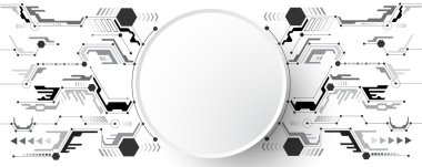 Vektör soyut arka planı teknoloji ve teknoloji kavramlarının yeniliklerini gösterir.