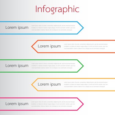 Çeşitli işlem adımları ayrıntılı raporlar için vektör Infographic Şablonlar.