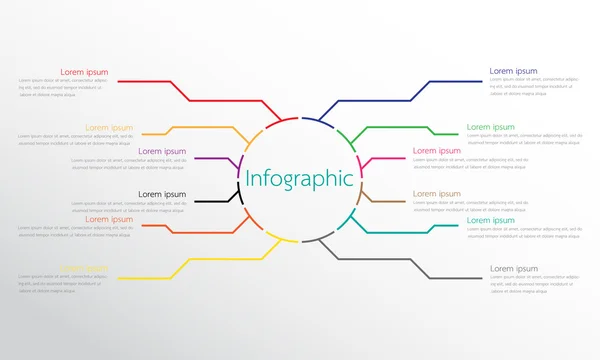 Plantillas de infografía vectorial para informes detallados de los distintos pasos del proceso . — Archivo Imágenes Vectoriales