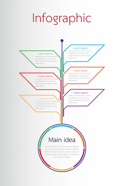 Plantillas de infografía vectorial para informes detallados de los distintos pasos del proceso . — Archivo Imágenes Vectoriales