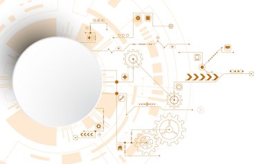 Vektör soyut arka planı teknoloji ve teknoloji kavramlarının yeniliklerini gösterir.