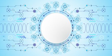 Vektör soyut arka planı teknoloji ve teknoloji kavramlarının yeniliklerini gösterir.