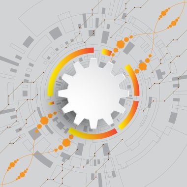 Vektör soyut arka planı teknoloji ve teknoloji kavramlarının yeniliklerini gösterir.