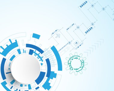 Vektör soyut arka planı teknoloji ve teknoloji kavramlarının yeniliklerini gösterir.