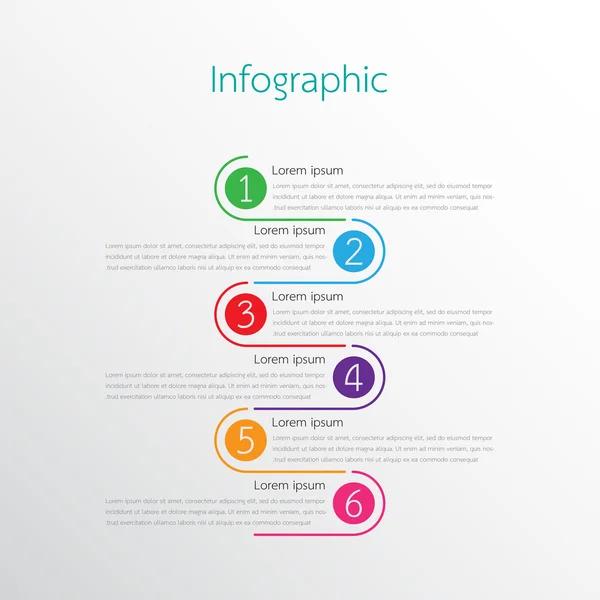 Çeşitli işlem adımları ayrıntılı raporlar için vektör Infographic Şablonlar.