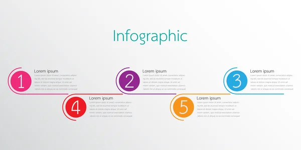 Modelos infográficos vetoriais para relatórios detalhados das várias etapas do processo . — Vetor de Stock