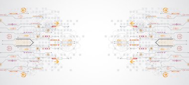 Vektör soyut arka planı teknoloji ve teknoloji kavramlarının yeniliklerini gösterir.