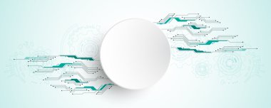 Vektör soyut arka planı teknoloji ve teknoloji kavramlarının yeniliklerini gösterir.