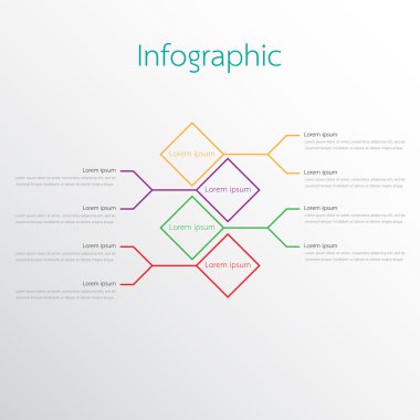 Çeşitli işlem adımları ayrıntılı raporlar için vektör Infographic Şablonlar.
