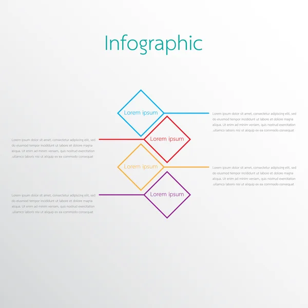 Modelos infográficos vetoriais para relatórios detalhados das várias etapas do processo . — Vetor de Stock