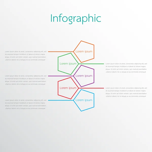 Φορέα infographic πρότυπα για λεπτομερείς εκθέσεις από τα διάφορα στάδια. — Διανυσματικό Αρχείο