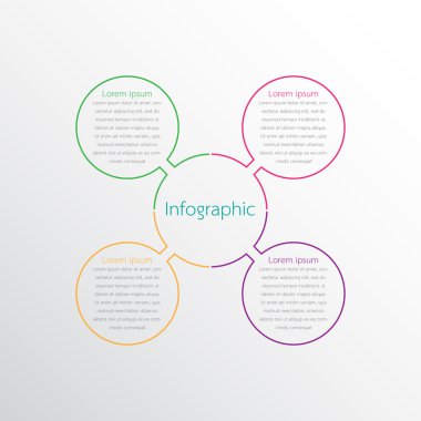 Çeşitli işlem adımları ayrıntılı raporlar için vektör Infographic Şablonlar.