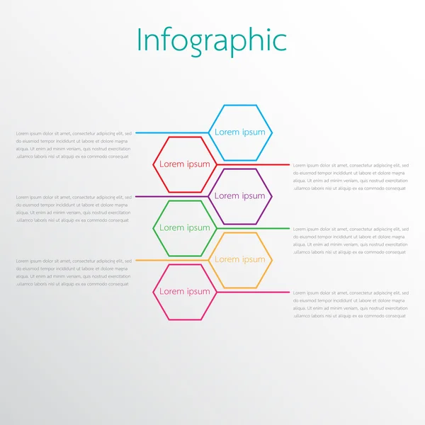 Modèles d'infographie vectorielle pour les rapports détaillés des différentes étapes du processus . — Image vectorielle