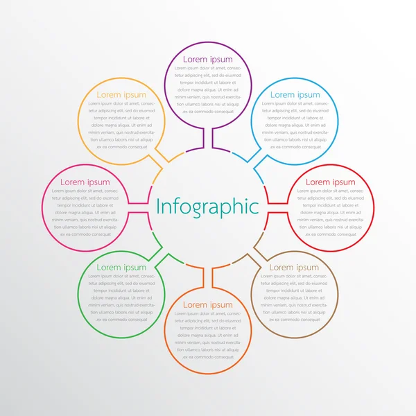 Vector infographic templates for detailed reports from the various process steps. — Stock Vector