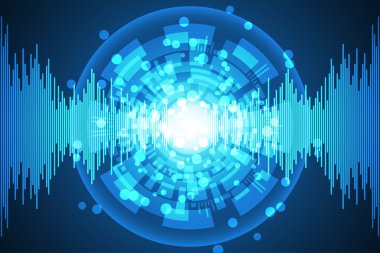 Vektör soyut arka planı teknoloji ve teknoloji kavramlarının yeniliklerini gösterir.