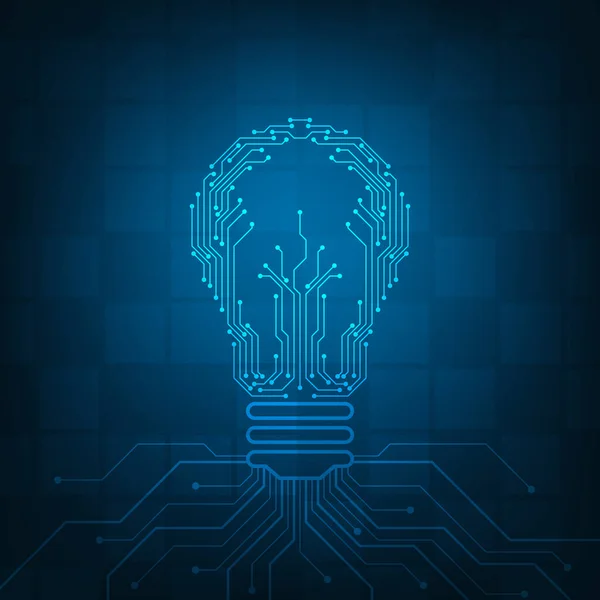 Een Lamp Met Een Circuit Based Design — Stockvector