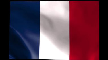 Fransa bayrak animasyonu 4k ağır çekim Yakın çekim