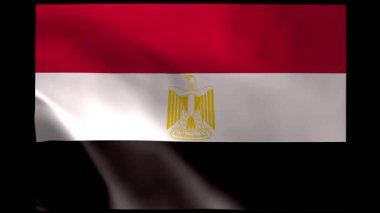 Mısır 4k bayrağı sallanıyor animasyon