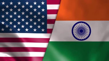 ABD - Hindistan Animasyon 4K arka planı