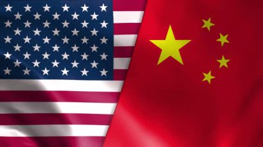 Birleşik Devletler ve Çin 'in bayrak sallamaları