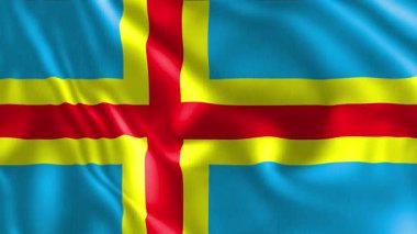 Aland Adası kumaş dokusu Bayrak Canlandırma arkaplanı