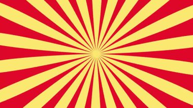 Sarı güneş ışığı ve kırmızı hareketli güneş ışınları