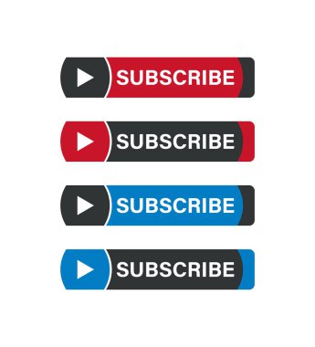 Renkli abonelik düğmesi paketi