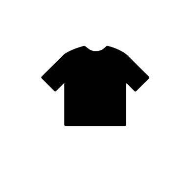 Minimalist tişört dolu. Basit ve temiz Simge tasarımı siyah renkli. Moda, moda ve giyim markası için. Vektör illüstrasyonu