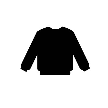 Minimalist süveter dolu. Basit ve temiz simge tasarımı siyah renkli. Moda, moda ve giyim markası için. Vektör illüstrasyonu